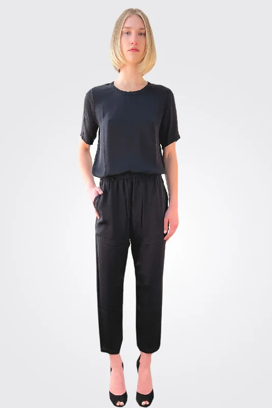 Silk Trousers - Black