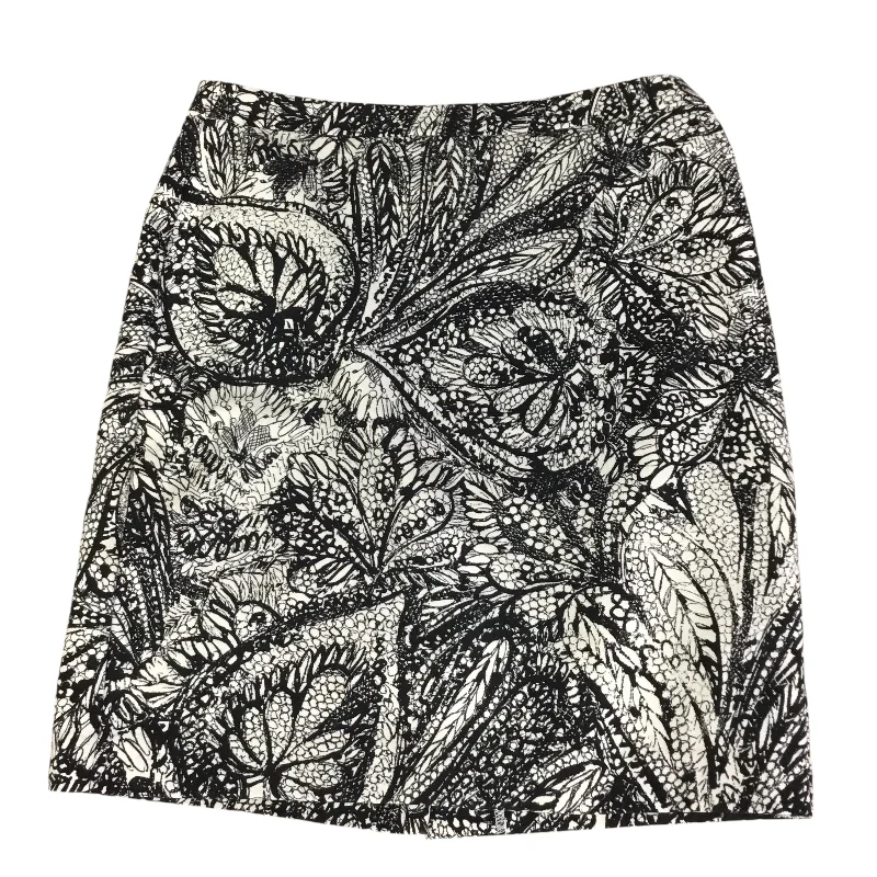 Skirt Mini & Short By Loft In Black Cream, Size: 4