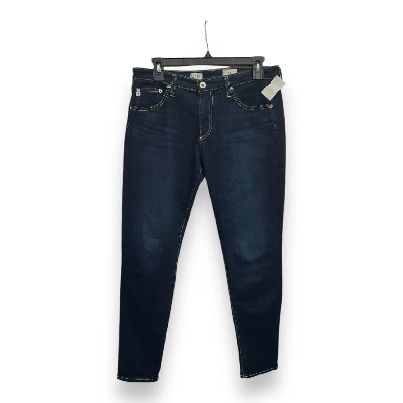 Jeans Skinny By Adriano Goldschmied In Blue Denim, Size: 8