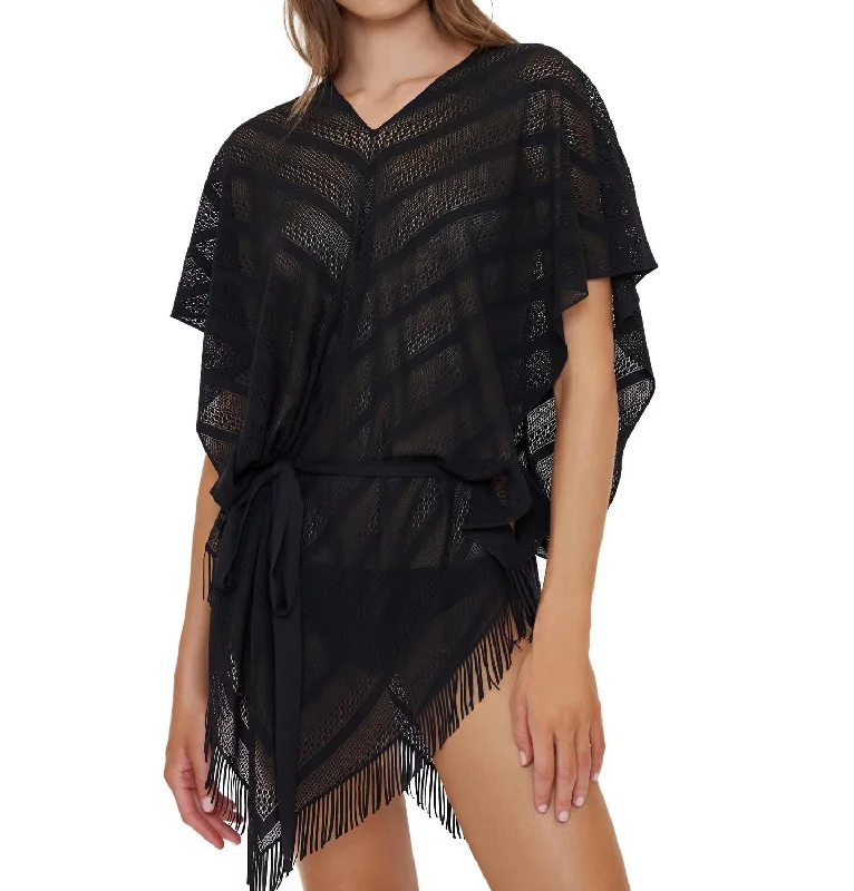 Riviera Poncho In Midnight