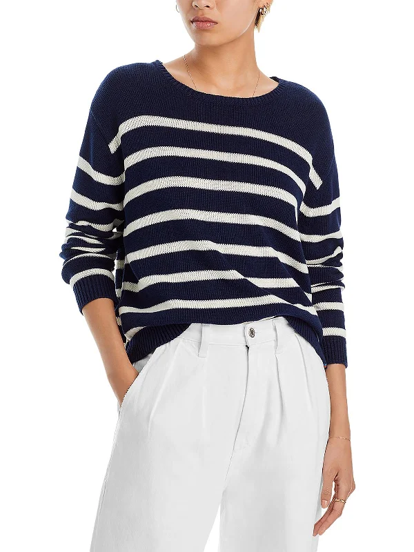 The Finn Womens Striped Organic Cotton Crewneck Sweater