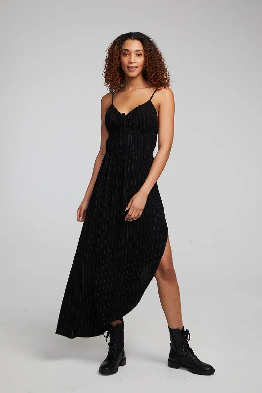 Shirley Beverly Pinstripe Slip Dress