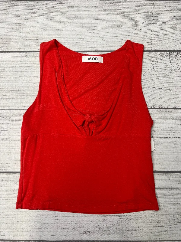 Red Top Sleeveless Mod, Size M