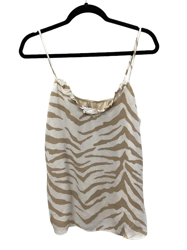 Tan Top Sleeveless Adrienne Vittadini, Size L