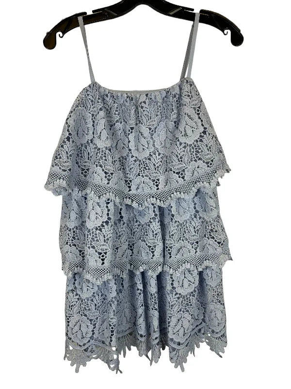 Blue Dress Casual Short Vestique, Size S