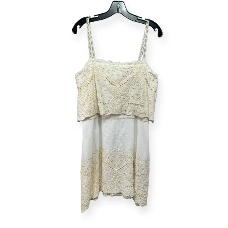 Cream Dress Casual Short Chelsea And Violet, Size L