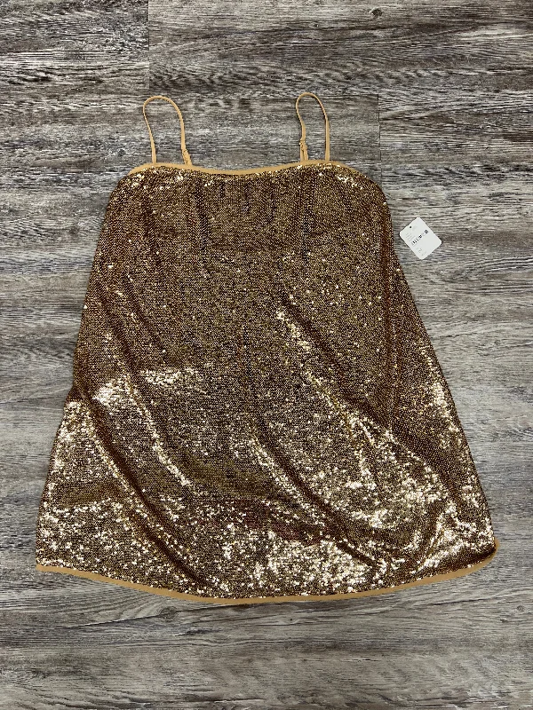 Gold Dress Party Short Free People, Size M