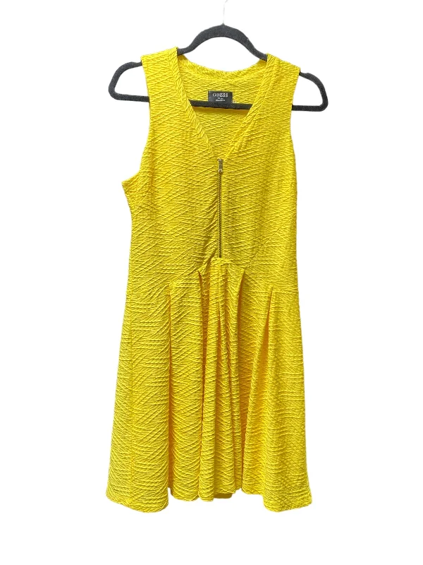 Yellow Dress Casual Short Guess, Size 10