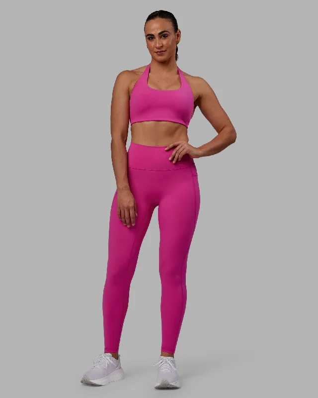 Fusion Full Length Leggings with Pockets - Fuchsia Pink