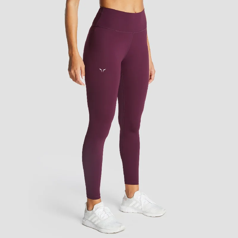 Infinity Cropped 7/8 Leggings - Burgundy