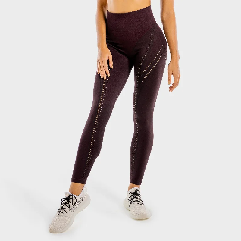 Ultra Seamless Leggings - Burgundy