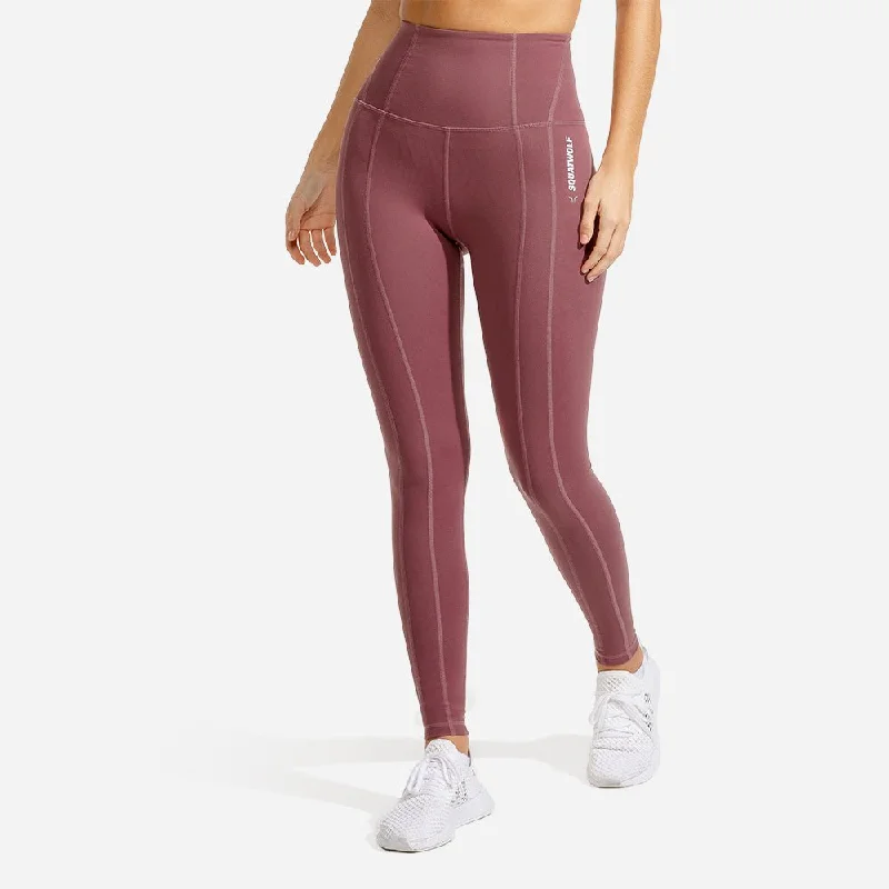 Warrior High-Waisted Leggings - Dusty Rose