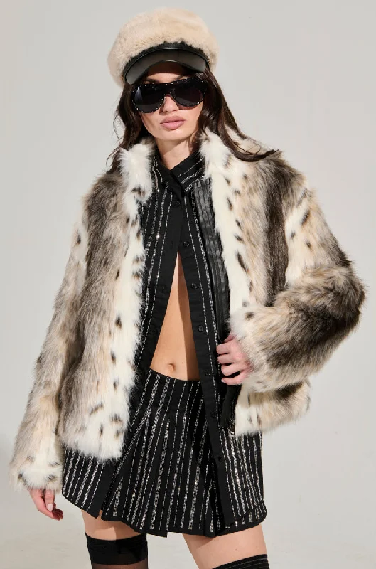 ELSIE FAUX FUR BOMBER