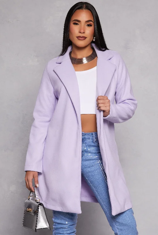 Iris Collared Open Front Coat