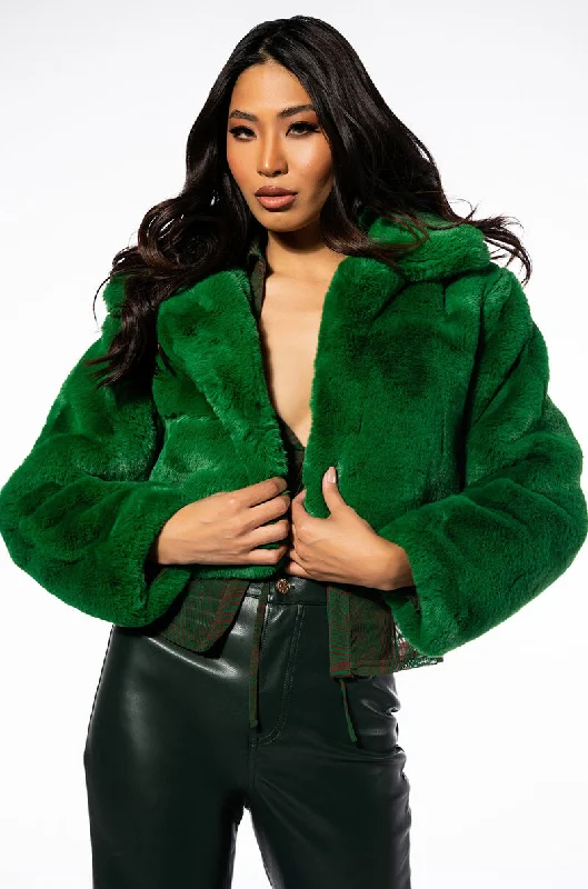 MI AMOR PLUSH FAUX FUR JACKET