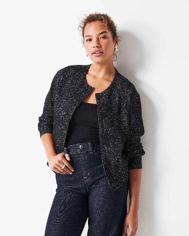 SPANX® Ponte Bomber Jacket, Herringbone