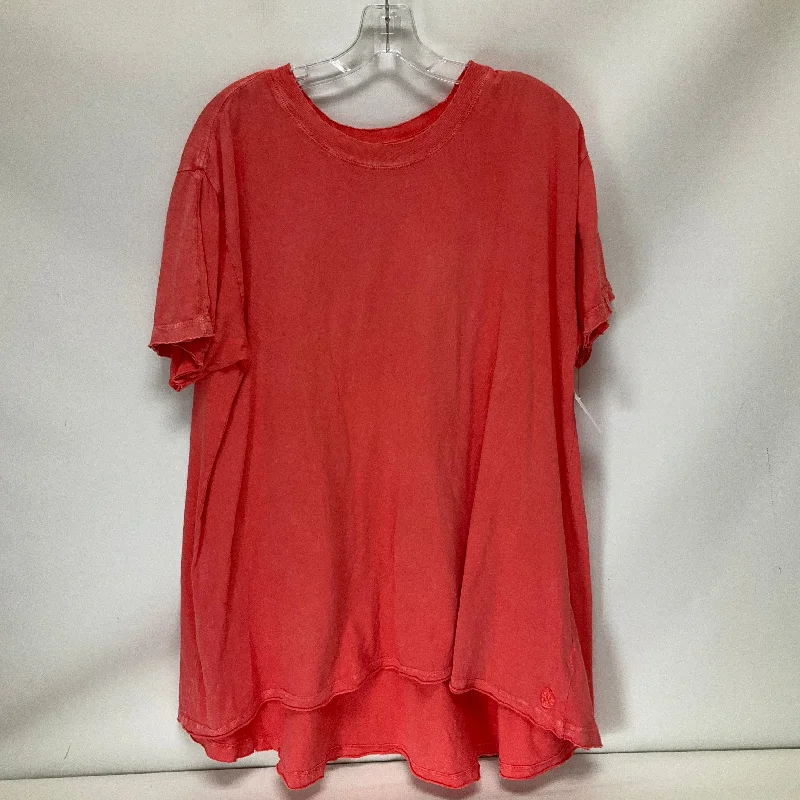 Top Short Sleeve Basic By Free People In Orange, Size: M