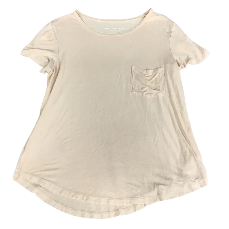 Top Short Sleeve By American Eagle In Peach, Size: M