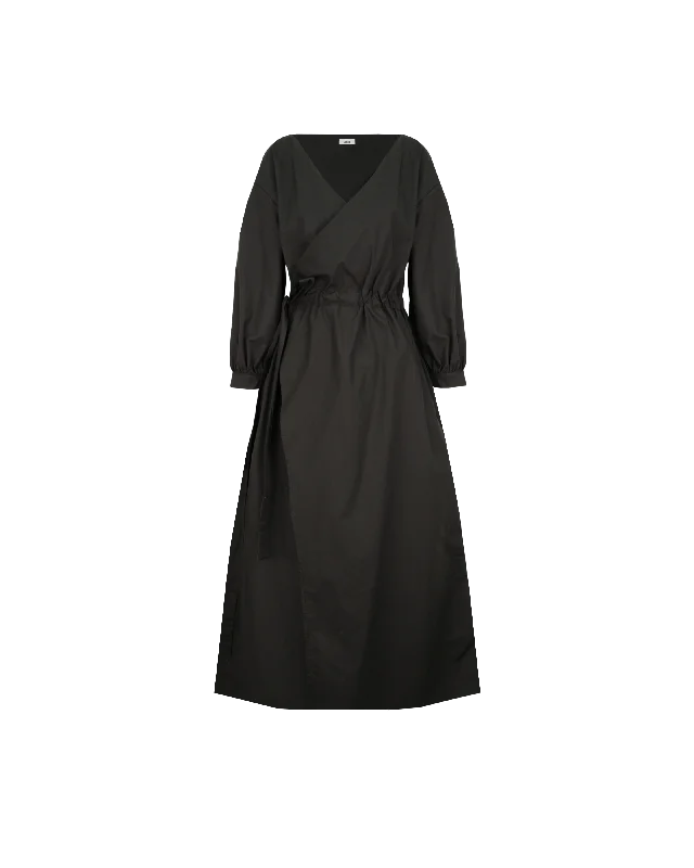 DELILAH WRAP DRESS BLACK