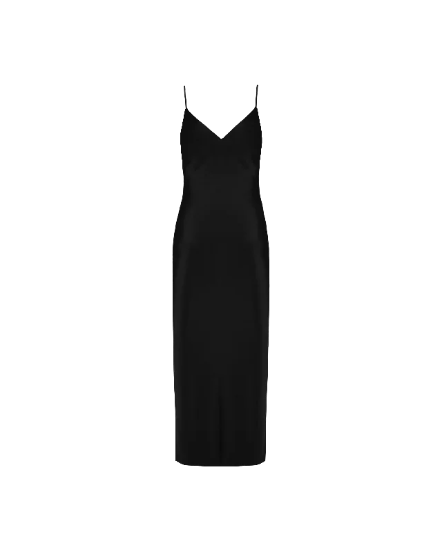 LOLA SLIP DRESS BLACK